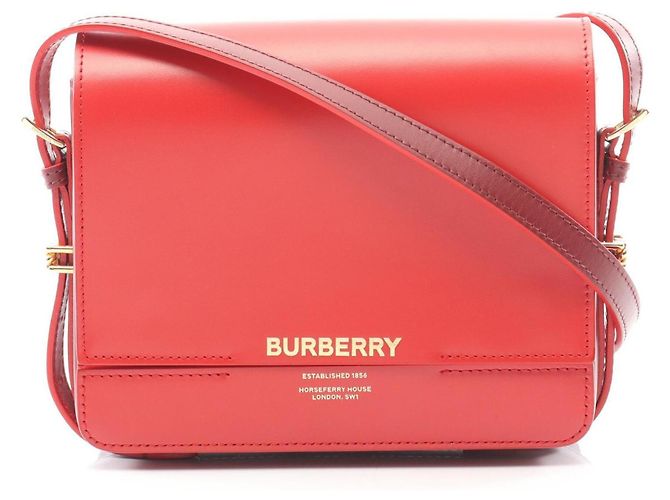 Borsa a tracolla Burberry Grace Rosso Bordò