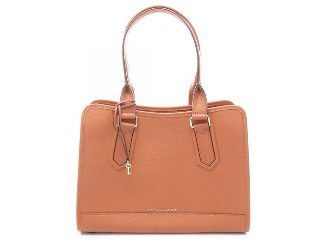 Marc Jacobs Leder-Tote-Bag Braun