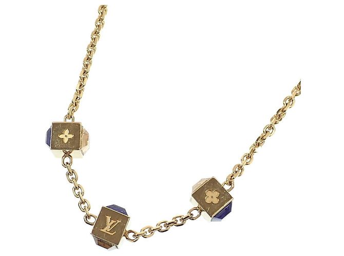 Collier Gamble Louis Vuitton plaqué or Doré