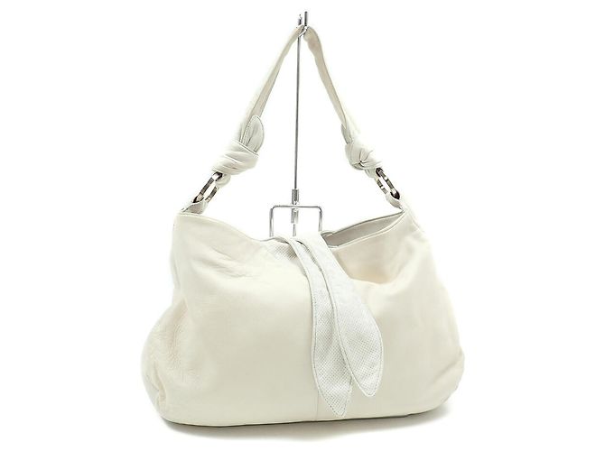 Sac à main Loewe en cuir blanc
