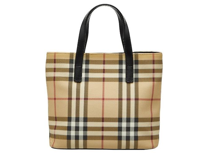 Sac à main Burberry Nova Check Noir Beige