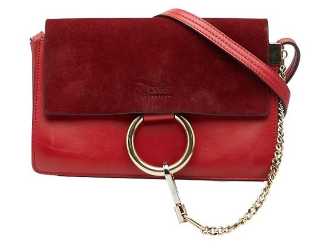 Borsa a tracolla Chloé Faye Rosso