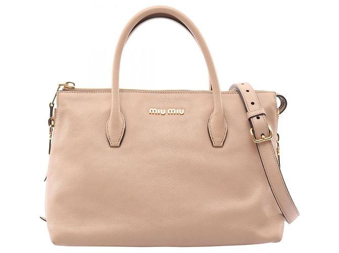 Miu Miu Madras Handtasche Beige