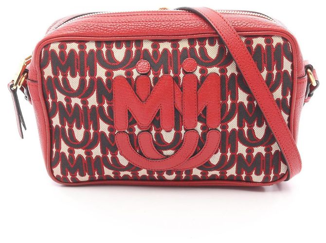 Borsa a tracolla Miu Miu Miu x MM (Paris) Nero Rosso Crudo