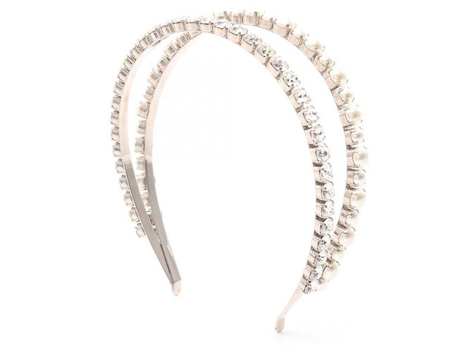 Diadema Miu Miu chapada en oro Blanco Dorado
