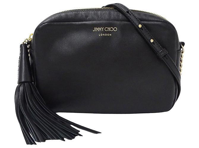 Borsa a mano Jimmy Choo in pelle nera Nero