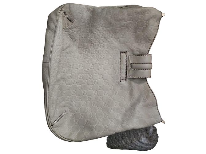 Bolsa Hobo Gucci Guccissima em couro Bege