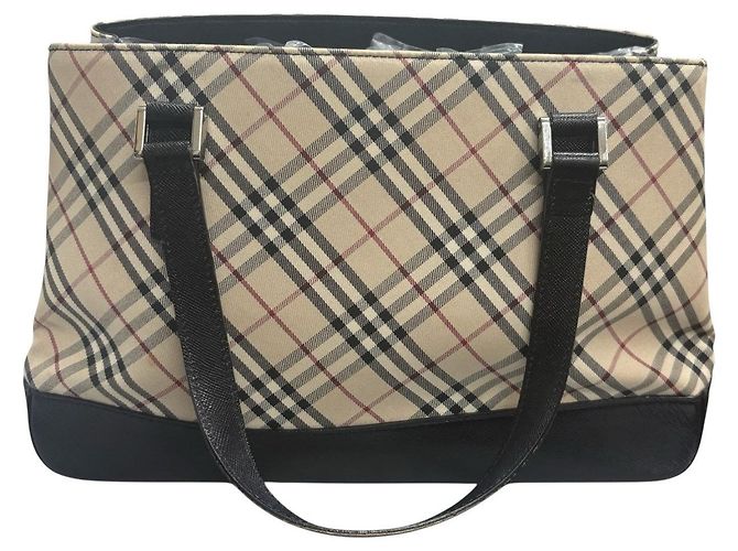 Burberry Nova Check Tote Braun Beige