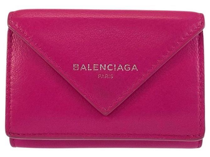 Cartera compacta Paper Balenciaga Rosa