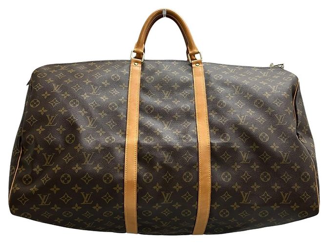 Louis Vuitton Keepall Monogram Boston Bag Brown