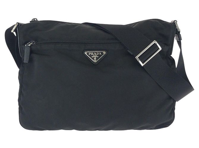 Sac à épaule Prada Tessuto Saffiano Noir