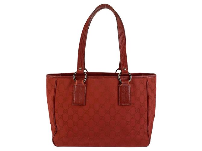 Borsa tote Gucci GG Canvas rossa Rosso