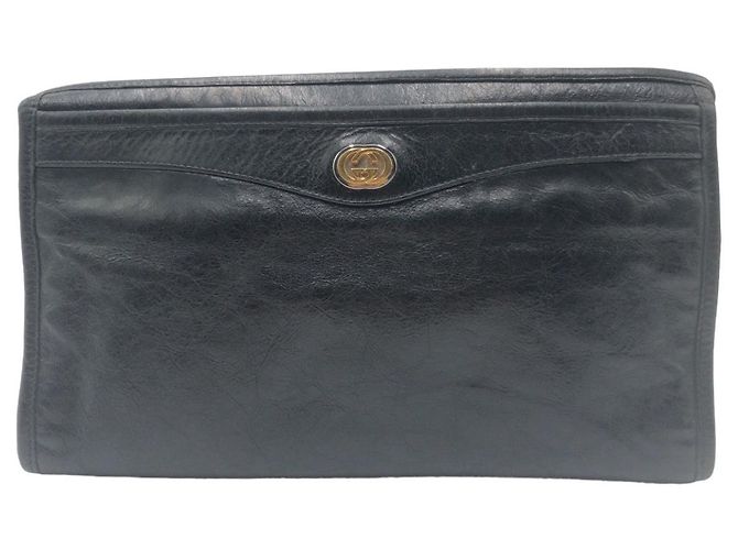 Borsa a pochette Gucci Interlocking Nero