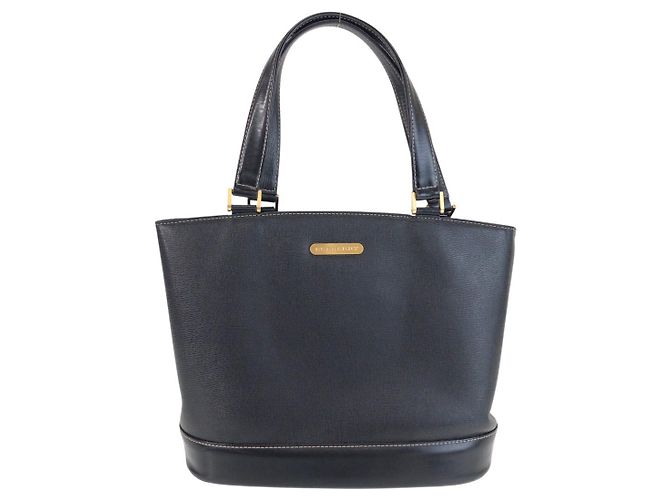 Burberry Check Tote Bag Schwarz