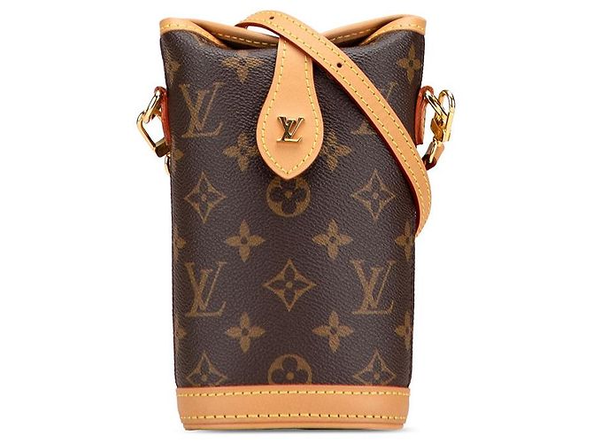 Pochette Fold Me Monogram Louis Vuitton Marron