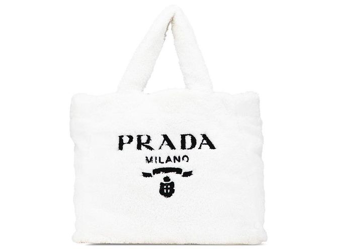 Saco Tote Prada Spugna Branco