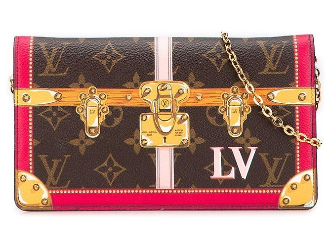 Borsa a tracolla Louis Vuitton Pochette Weekend Marrone