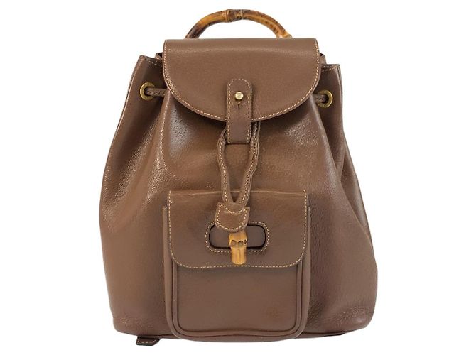 Gucci Bamboo Backpack Brown