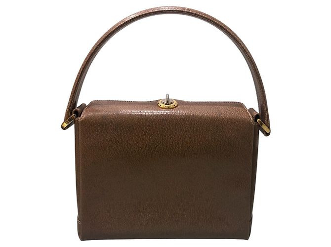Borsa a mano Gucci in pelle di vitello Marrone