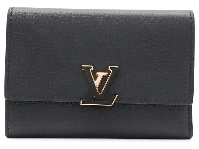Louis Vuitton Capucines Compact Wallet Black