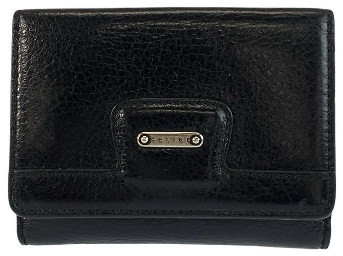 Céline Celine Compact Wallet Black
