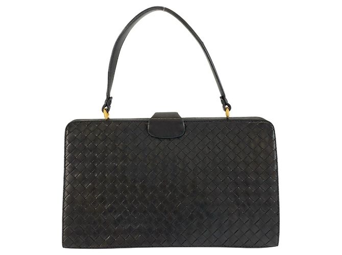 Bolsa Bottega Veneta Intrecciato Preto