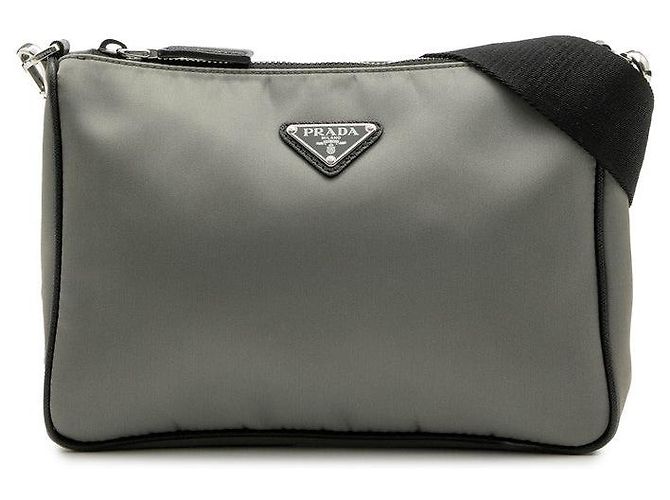Sac à épaule Prada avec plaque logo triangle Multicolore