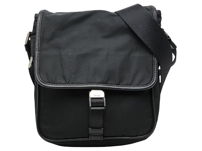 Borsa a tracolla Prada Triangle Logo Nero