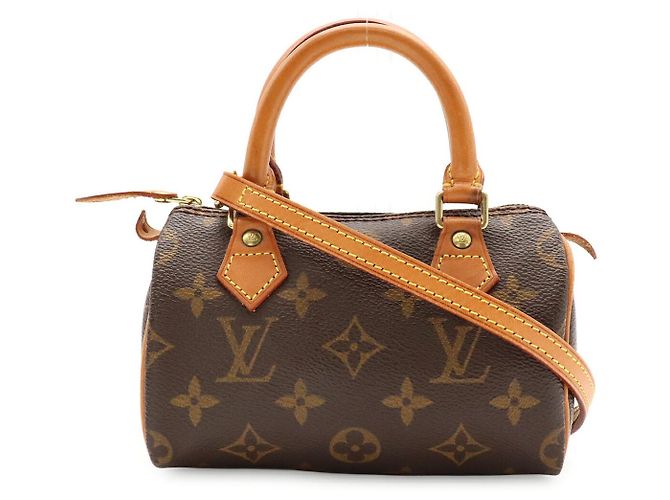 Louis Vuitton Mini Speedy Handbag Brown