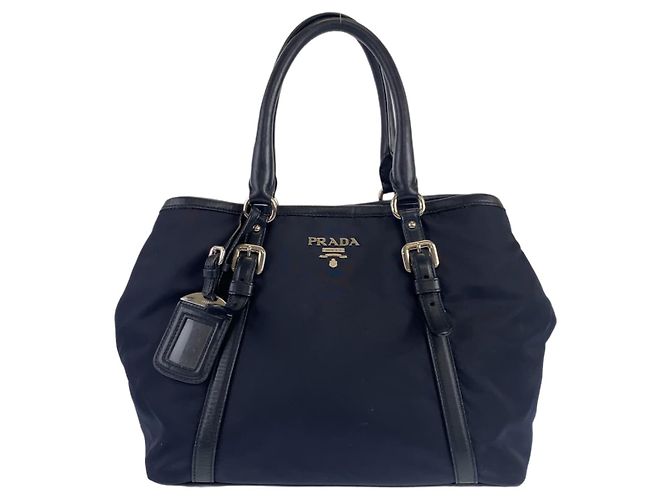 Prada Tessuto Tote Bag Blue