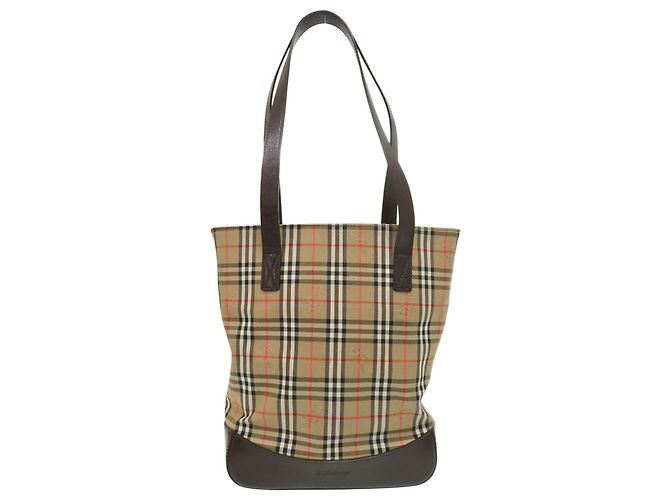 Sac Tote Burberry Nova Check Marron
