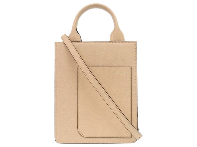 Borsa a tracolla Valextra in pelle beige