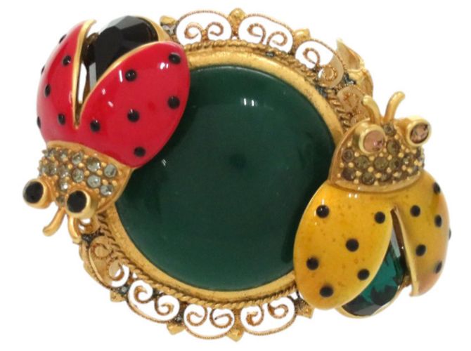 Dolce & Gabbana Ladybug Ring aus Messing Rot Grün Gelb