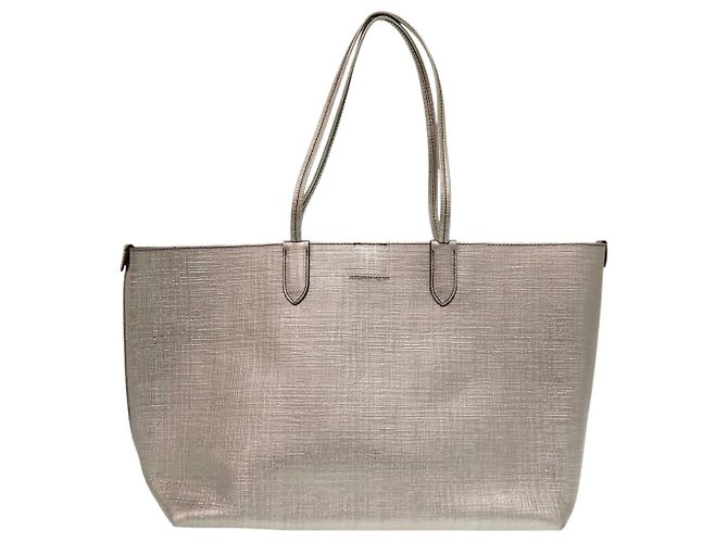 Saco Tote Prateado Alexander McQueen Prata