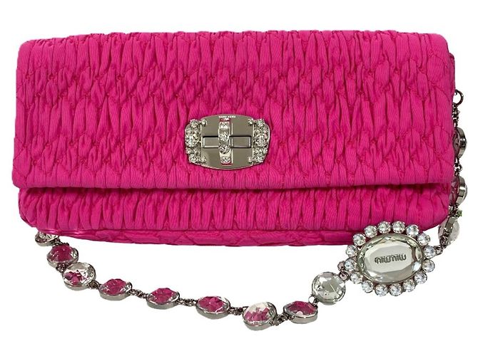 Borsa a spalla Miu Miu Matelassé Rosa