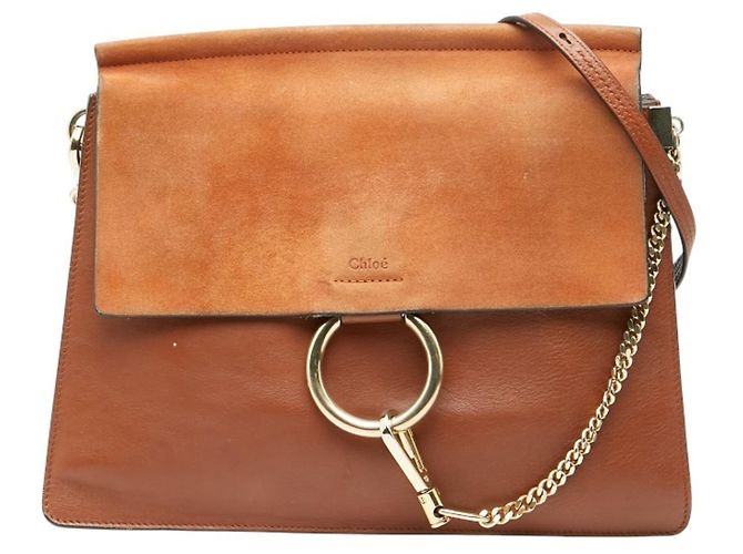 Borsa a tracolla Chloé Faye Medium Marrone