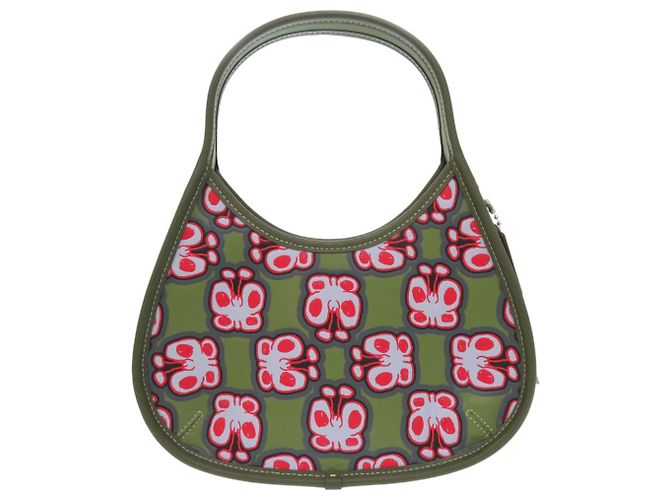 Borsa Coach Coachtopia Ergo Butterfly Print Rosso Verde Verde oliva