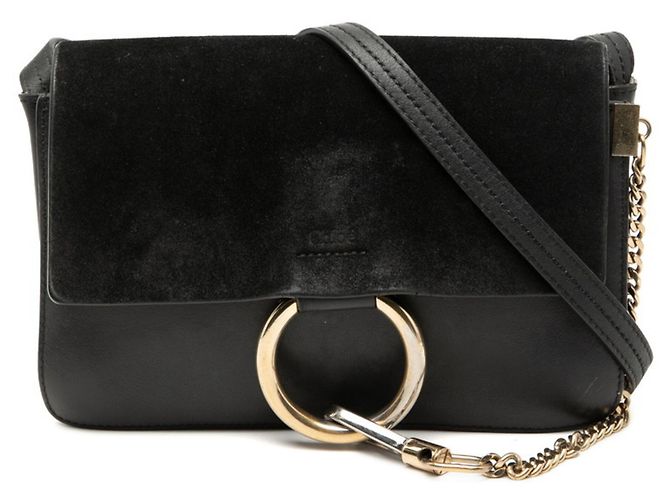 Borsa a tracolla Chloé Faye in pelle nera Nero