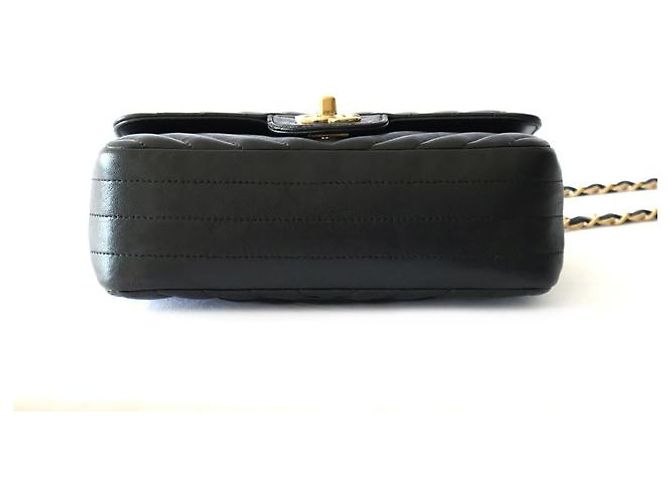 Chanel Shoulder Suede Patchwork Medium Nero