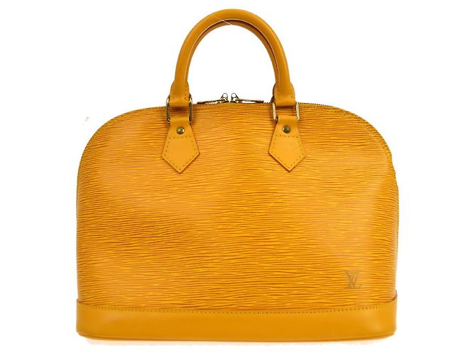 Bolsa Louis Vuitton Alma em couro Epi PM Amarelo