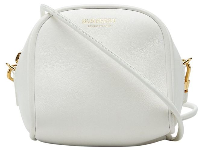 Bolso de hombro pouch Burberry Micro Leather Cube Blanco