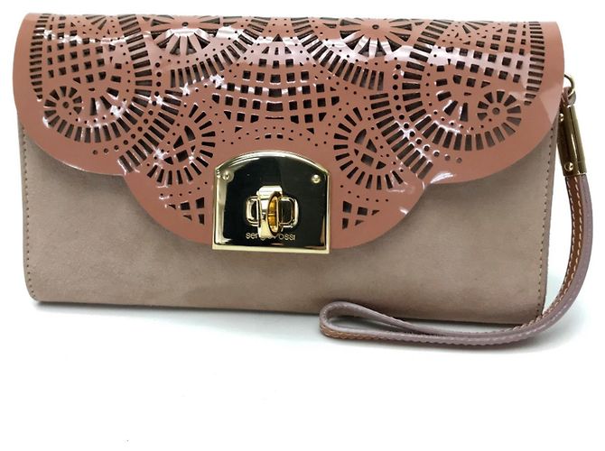 Pochette Sergio Rossi Pink Beige