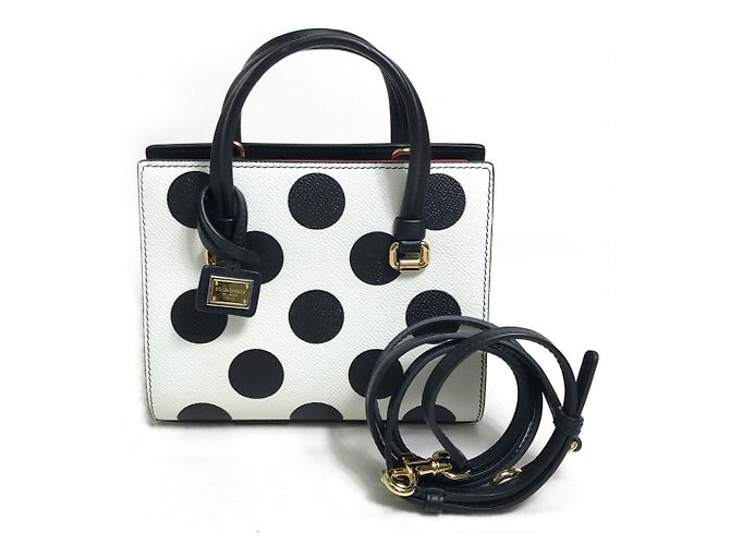 Borsa Mini 2-Way a Pois Dolce & Gabbana Nero Bianco Rosso