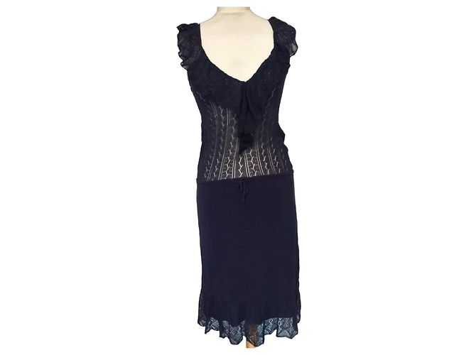 Vanessa Bruno Vestido de Malha Couture Papillon Roxo escuro