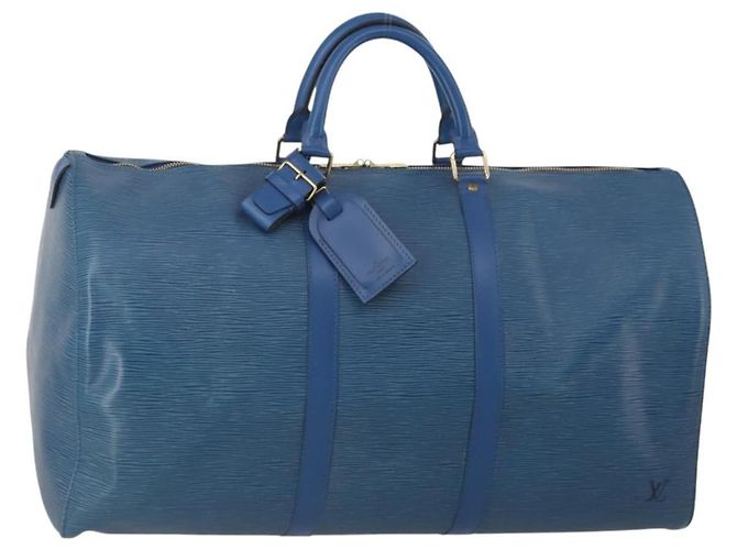 mala Louis Vuitton Keepall Epi Leather 50 Azul
