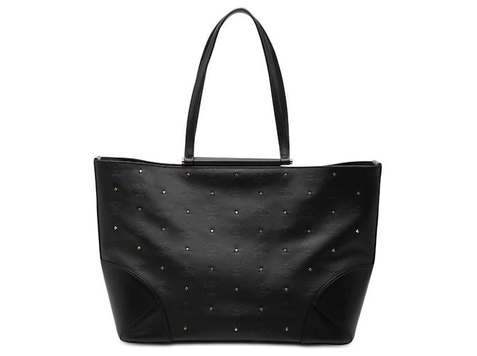 MCM Claudia Studded Tote Bag Schwarz