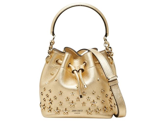 Borsa a secchiello Jimmy Choo Star Studded Pom-Pom