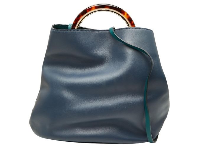 Sac à main Marni Panier Circle Bleu Marine
