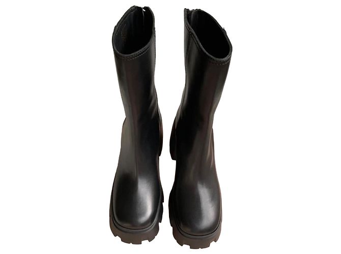 Botines Miu Miu de piel negra Negro