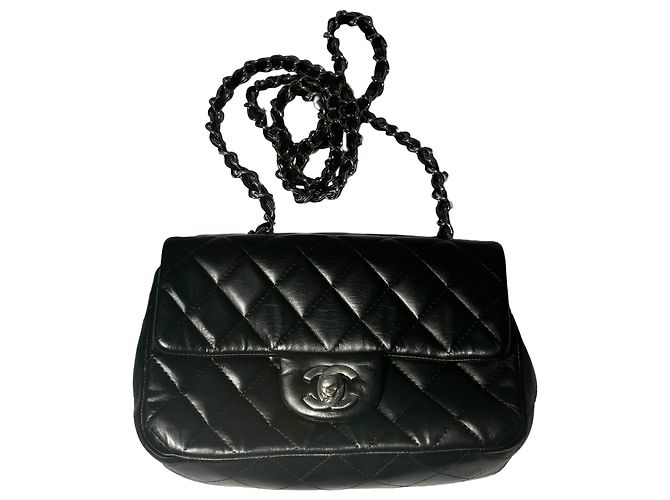 Chanel Classic Single Flap Quilted Lambskin Mini Noir